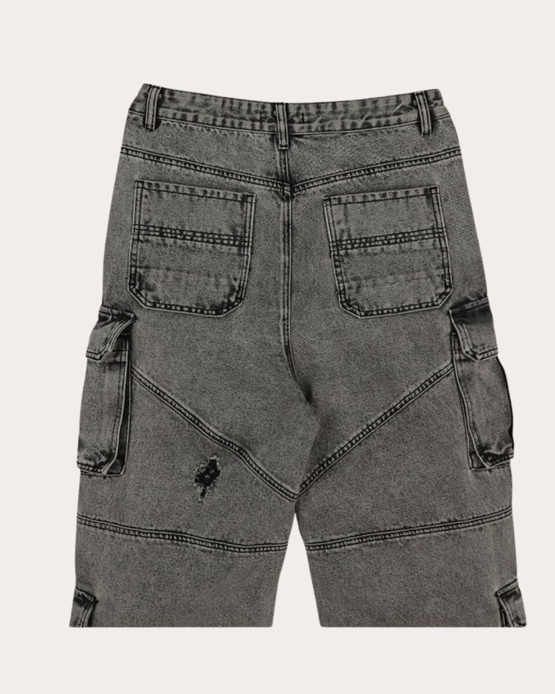 Stone Washd Cargo Denim 