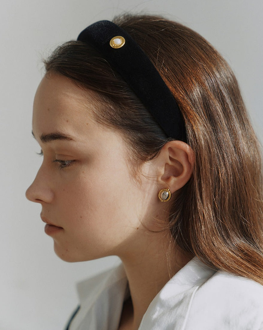 【BORNETE SEASON 23-004】23SS Lauren Italy Hair Band_Velvet