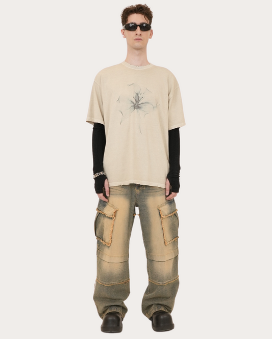 MAGNOLIA S/S TEE-BEIGE