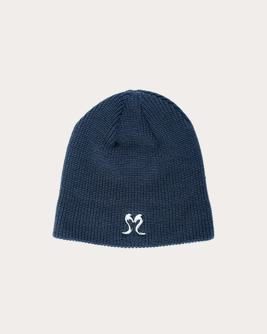 Metal Logo Beanie-CHARCOAL