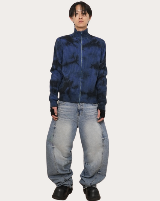 Curve Denim Pants-BLUE