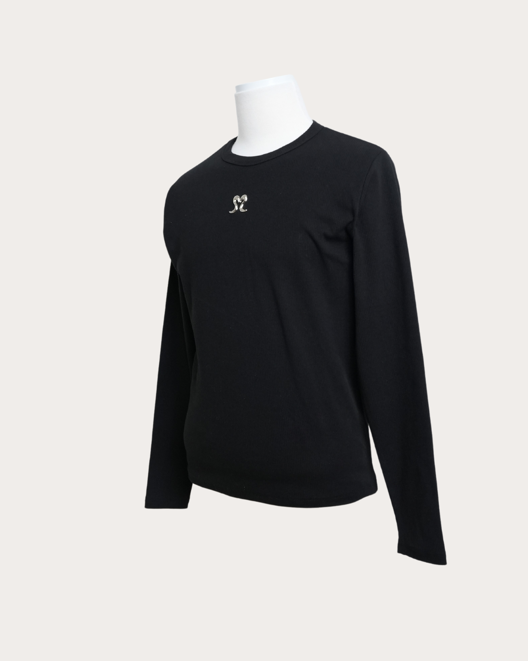 Slimfit Ribbed L/S Tee