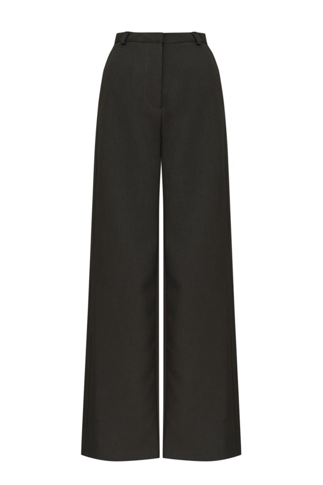 【MORE THAN YESTERDAY】Single Pleat Wide Straight Trousers