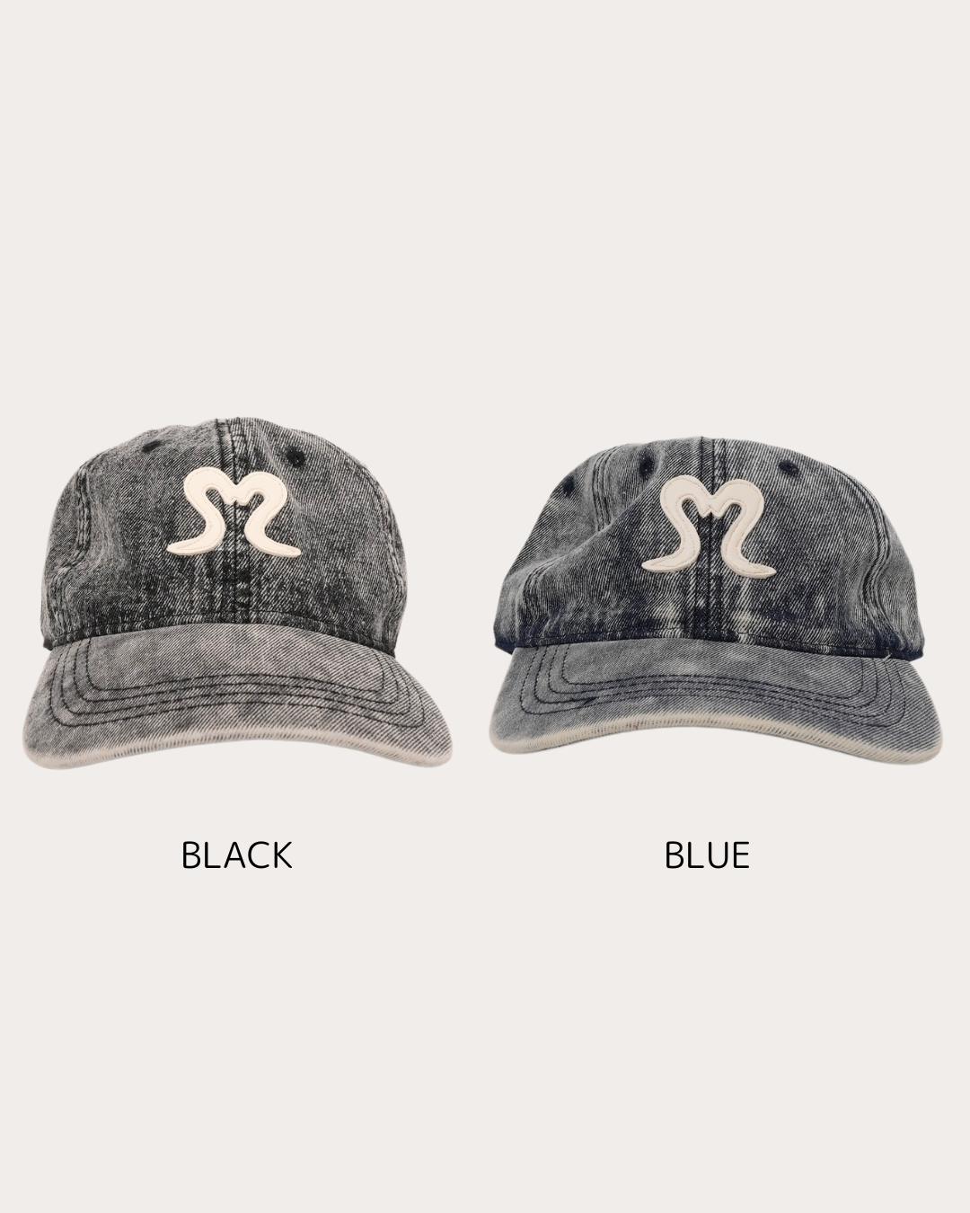 Logo Denim Cap-STONE BLACK