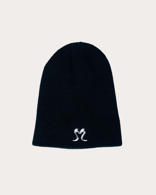 Metal Logo Beanie-BLACK