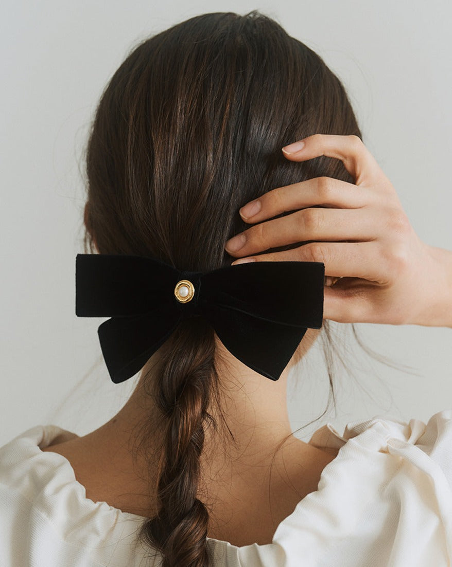 【BORNETE SEASON 23-002】23SS Kelly Italy Hair Pin_Velvet