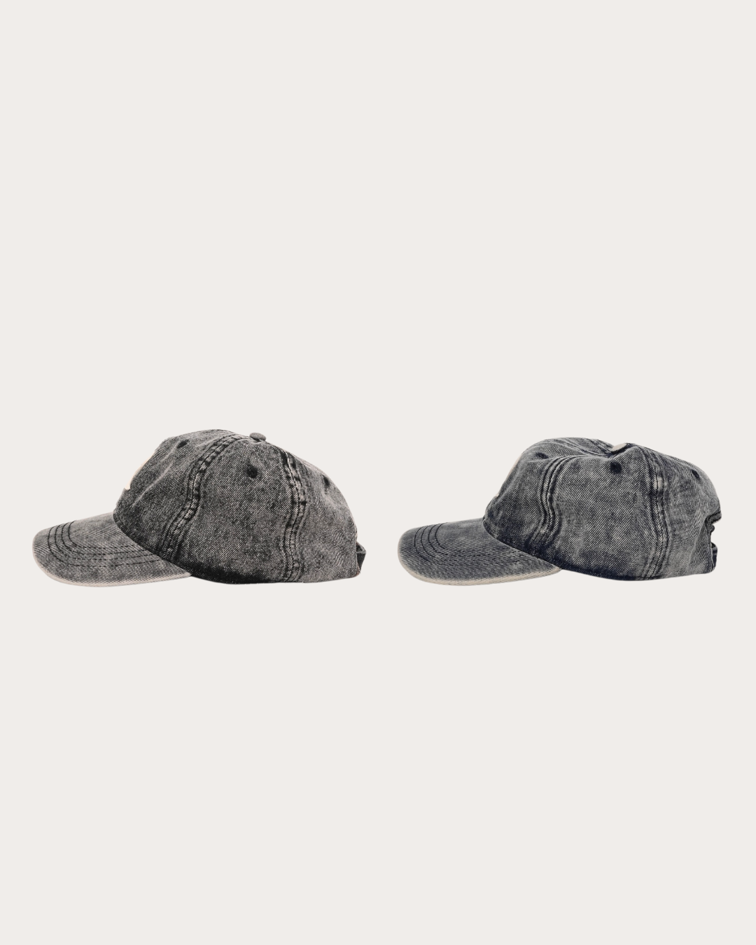 Logo Denim Cap-STONE BLACK