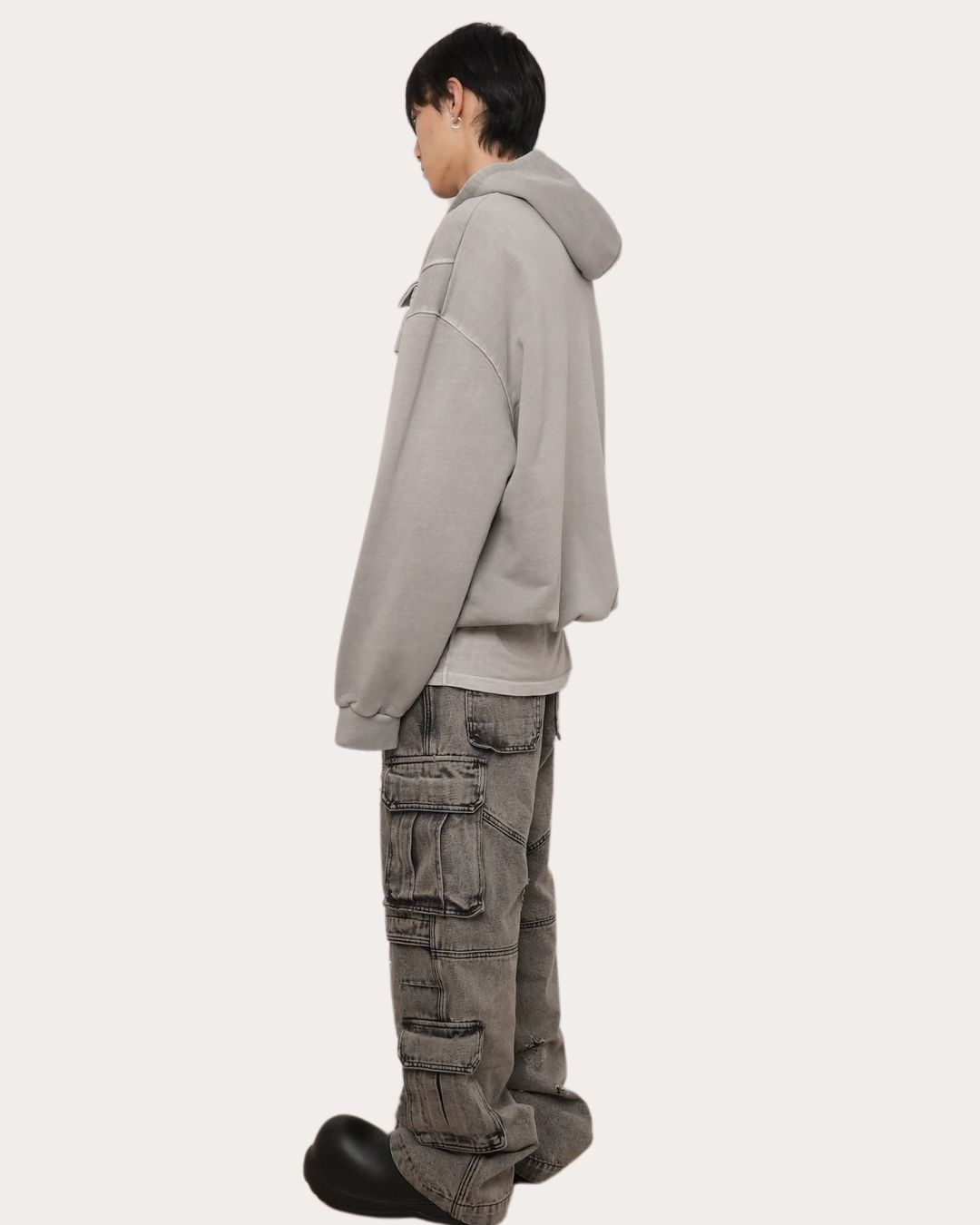 Stone Washd Cargo Denim 