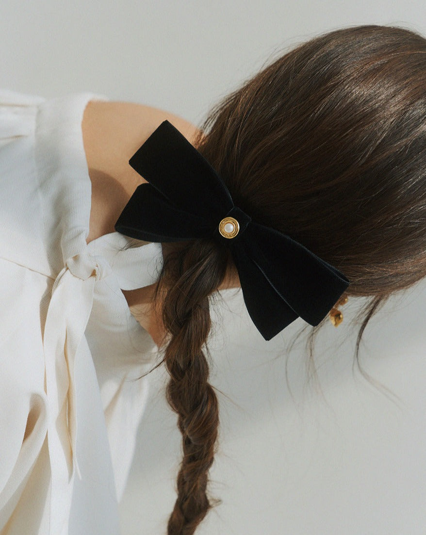 【BORNETE SEASON 23-002】23SS Kelly Italy Hair Pin_Velvet