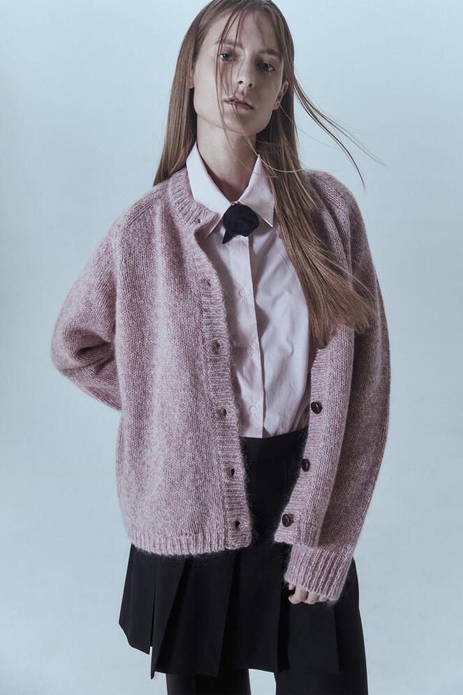 【MORE THAN YESTERDAY】Merino Wool & Mohair Cardigan