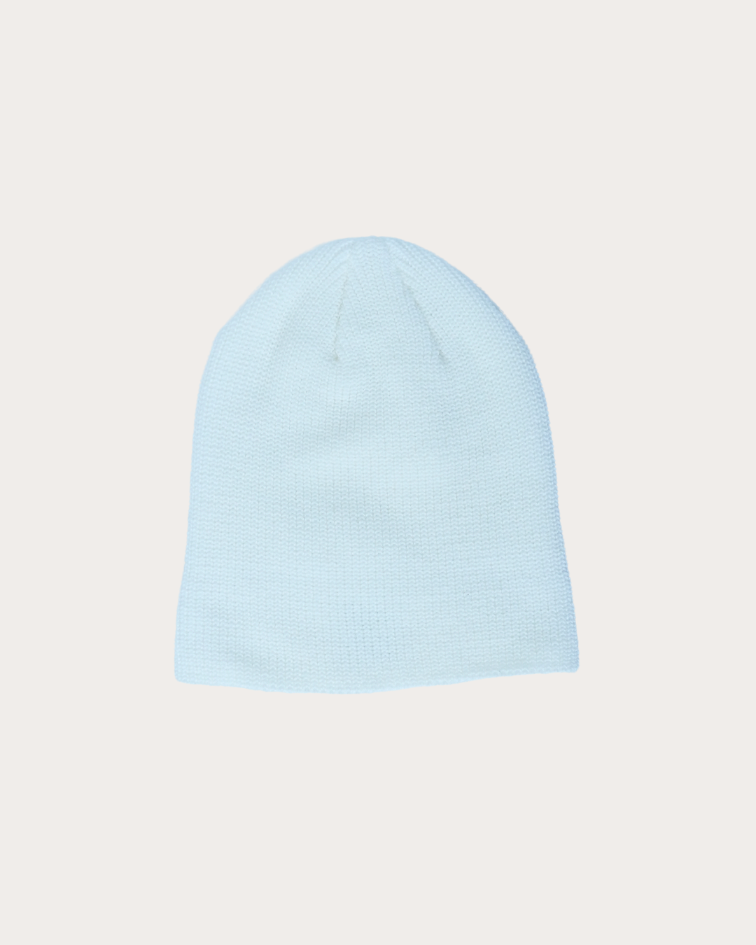 Metal Logo Beanie-WHITE