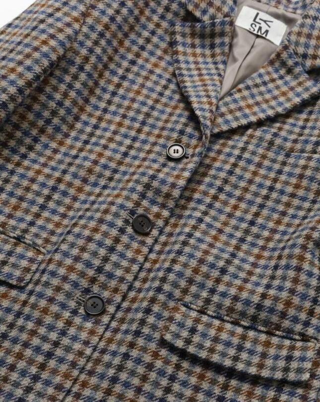 [Love You So Much] Abraham 3 Button Check Blazer