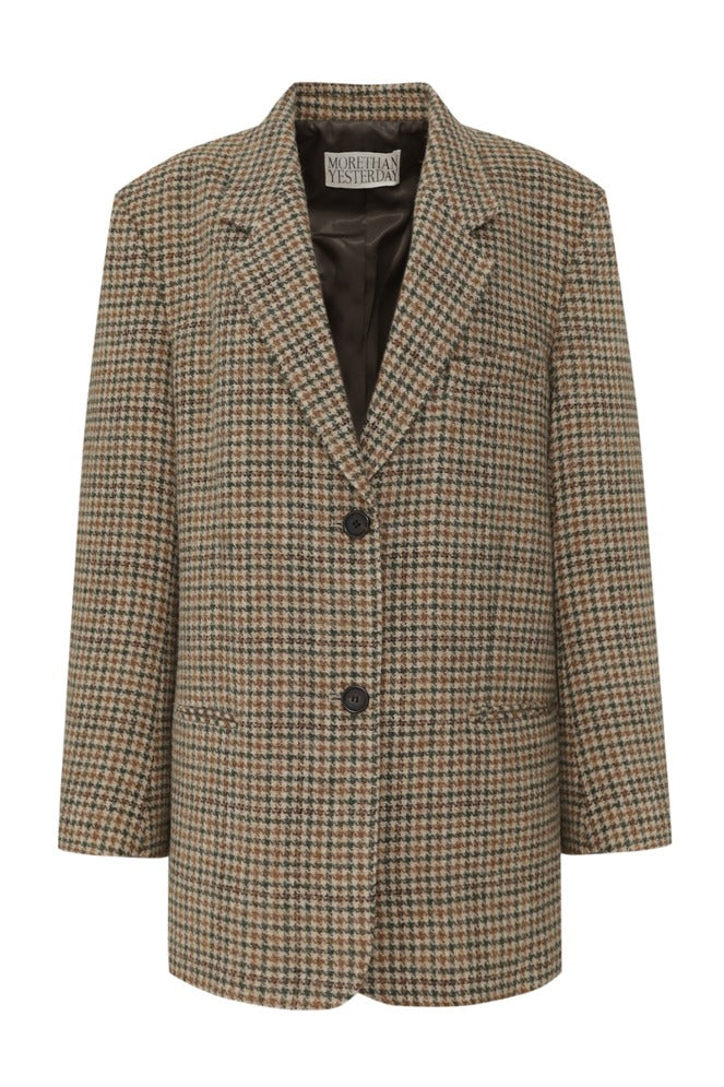 【MORE THAN YESTERDAY】Abraham Oversized Check Blazer