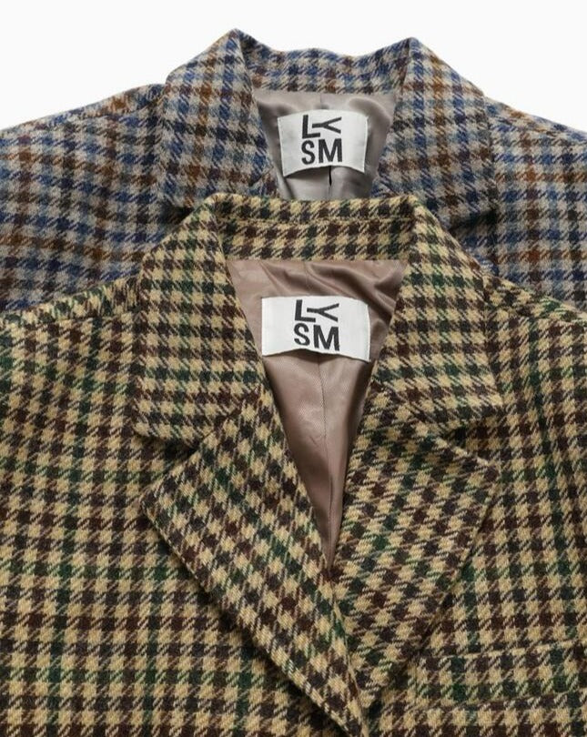 [Love You So Much] Abraham 3 Button Check Blazer