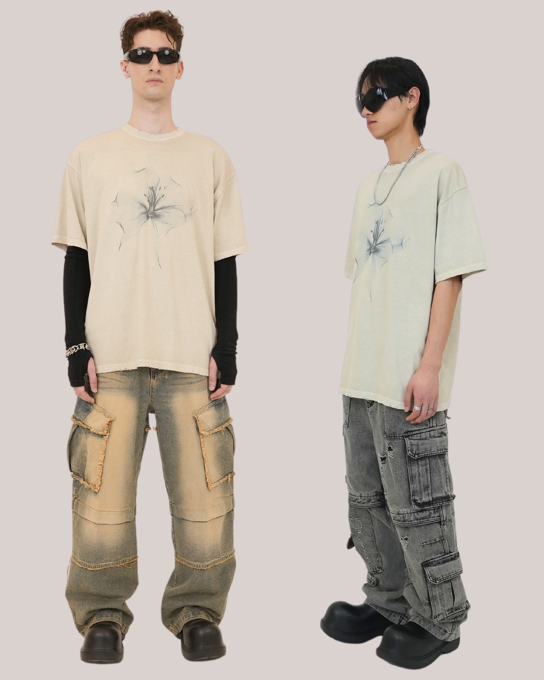 MAGNOLIA S/S TEE-BEIGE