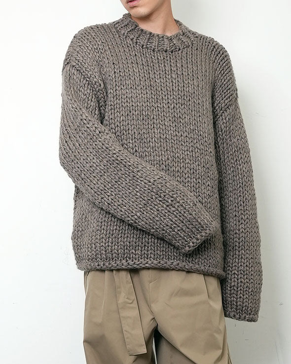 【HANDMADE】Shaggy Round Knit