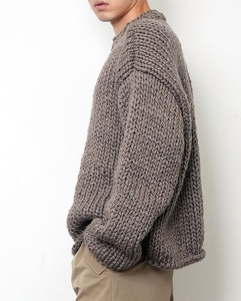 【HANDMADE】Shaggy Round Knit