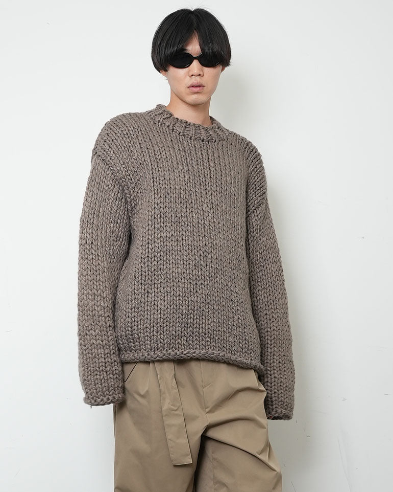 【HANDMADE】Shaggy Round Knit