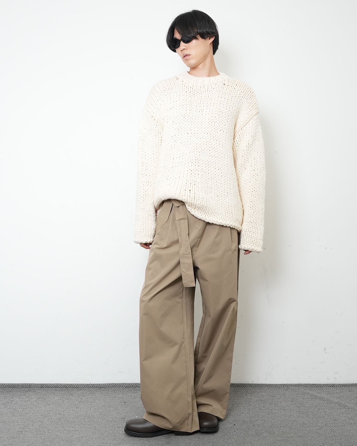 【HANDMADE】Shaggy Round Knit