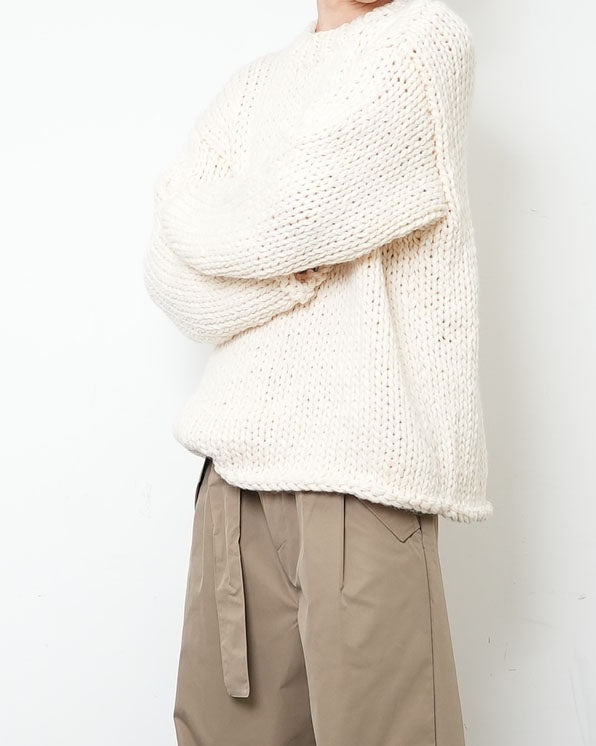 【HANDMADE】Shaggy Round Knit