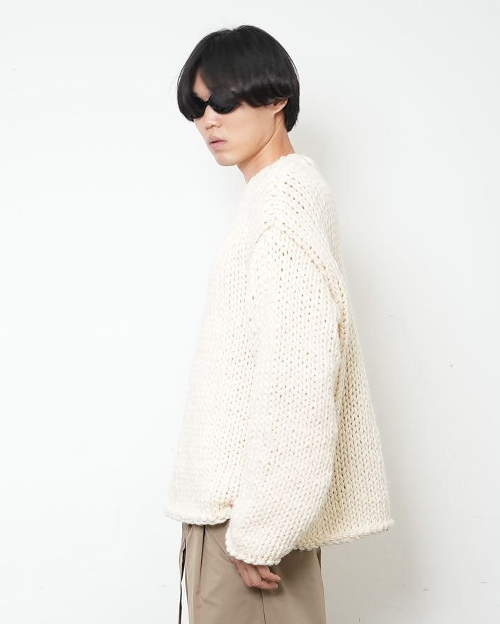 【HANDMADE】Shaggy Round Knit