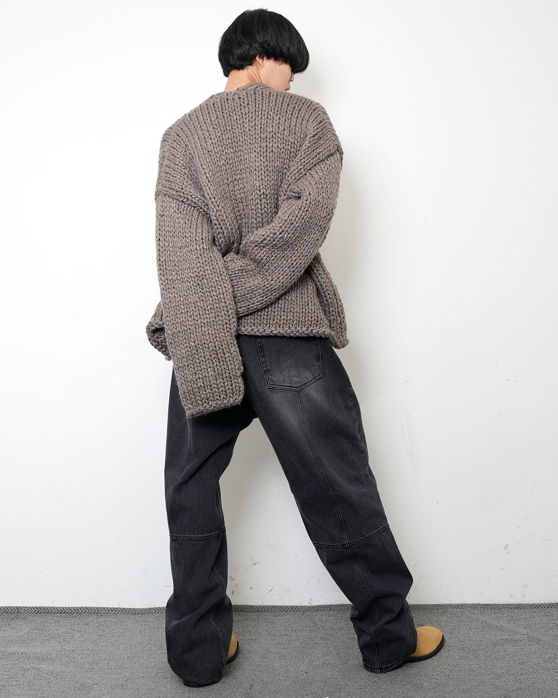 【HANDMADE】Shaggy Knit Cardigan