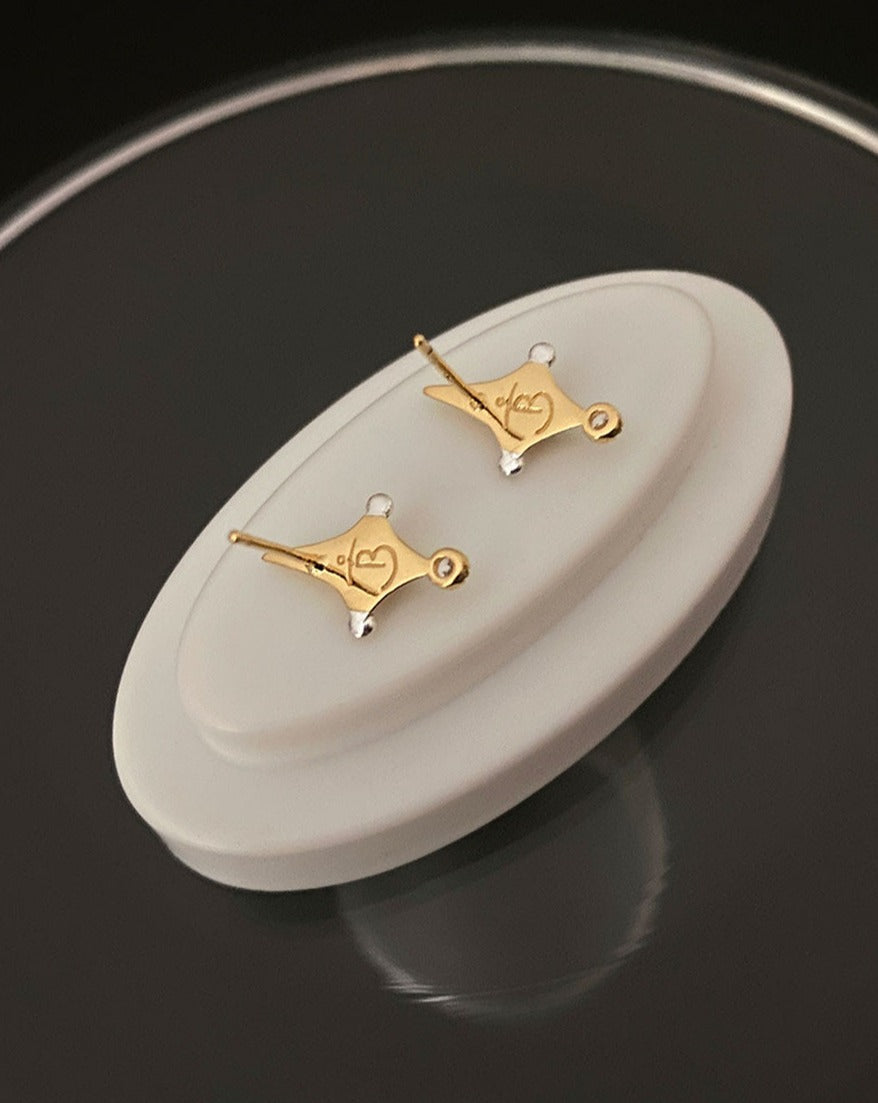 [BORNETE SEASON 23-007-1]23SS LIV Silver Earring_The Cross