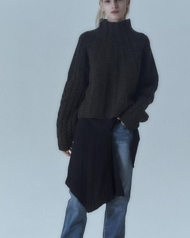 【MORE THAN YESTERDAY】Slit Hem Denim Pants