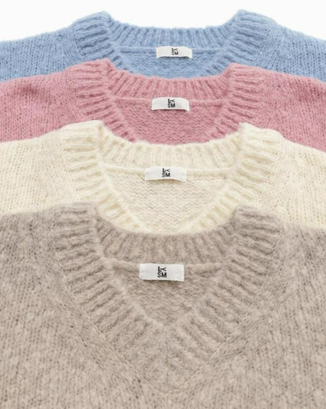 【Love You So Much】Oversized V-neck Knit