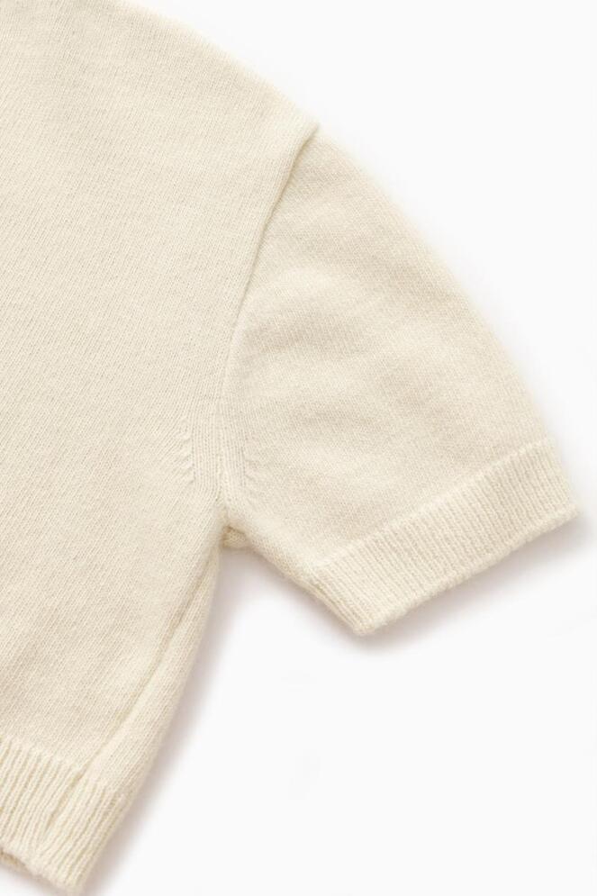 【Love You So Much】Puff Sleeve Cropped Knit