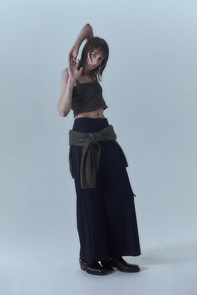 【MORE THAN YESTERDAY】Side Slit Long Skirt