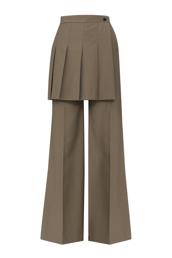 【MORE THAN YESTERDAY】Pleats Wrap Detail Pants