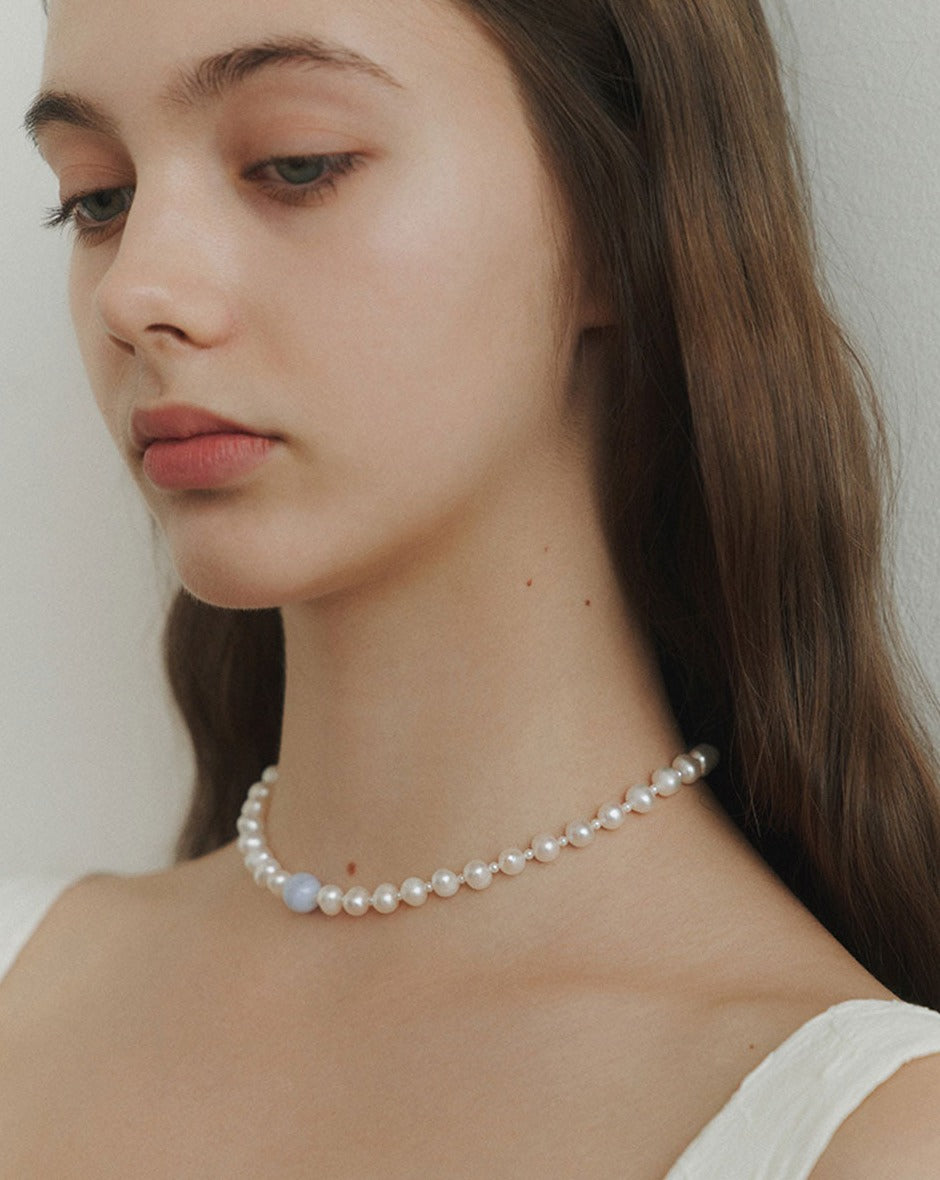 【BORNETE SEASON 23-018】23SS Cezanne Natural Pearl Necklace