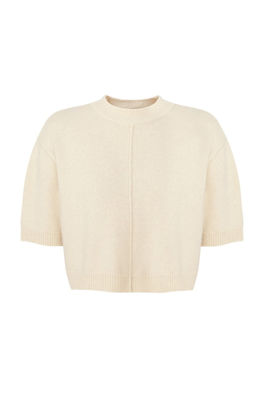 【Love You So Much】Puff Sleeve Cropped Knit