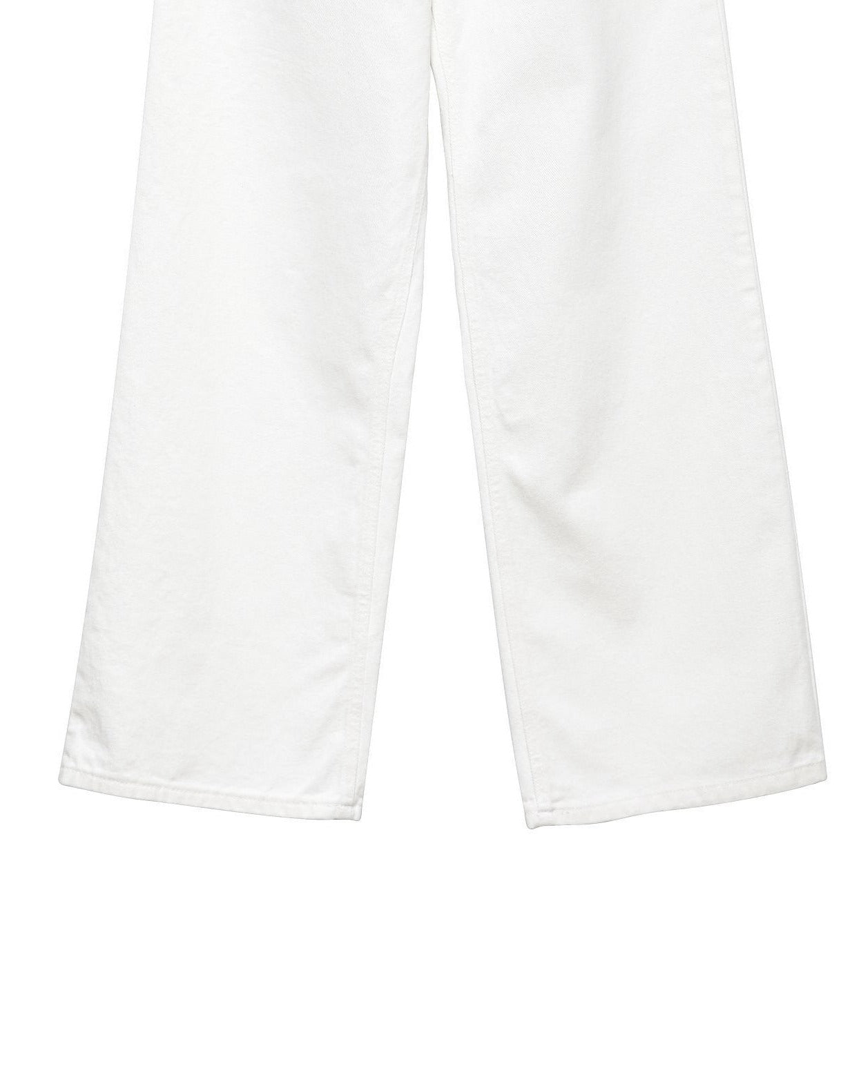 [PAPERMOON] SS / High Rise Wide Leg White Denim Pants