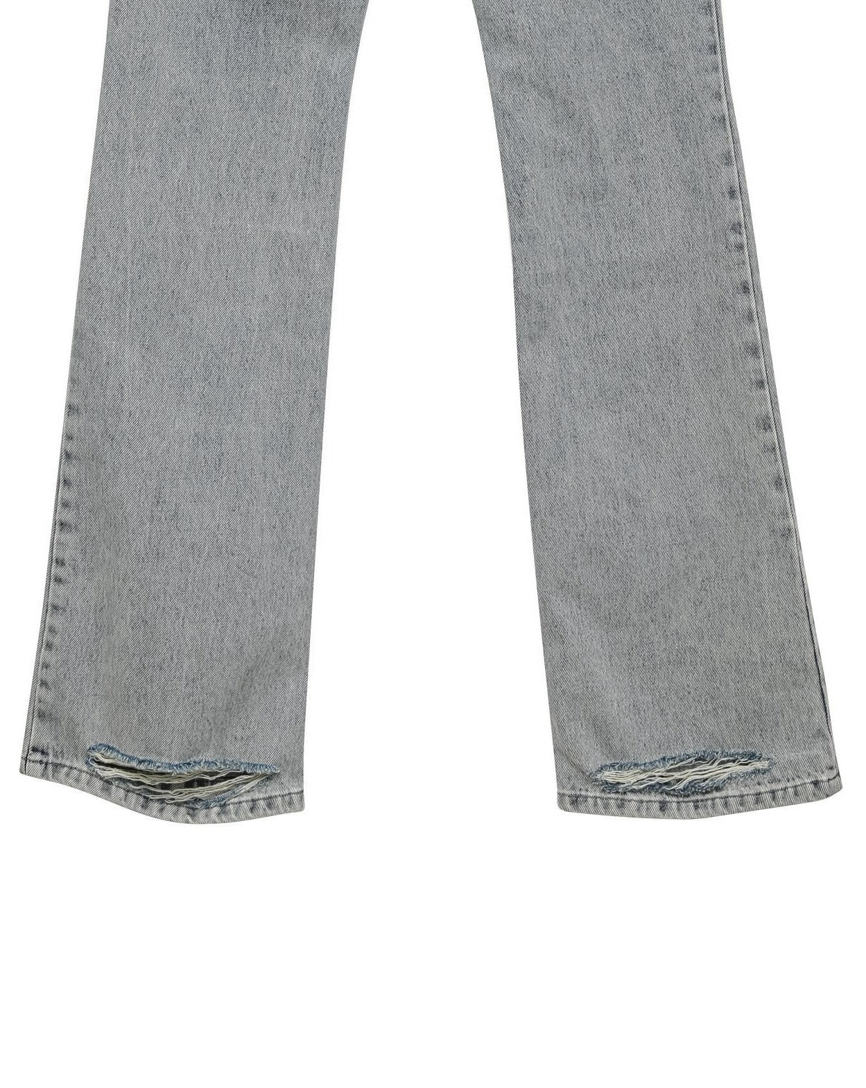 [PAPERMOON] SS / Straight Boots Cut X-Ray Jeans