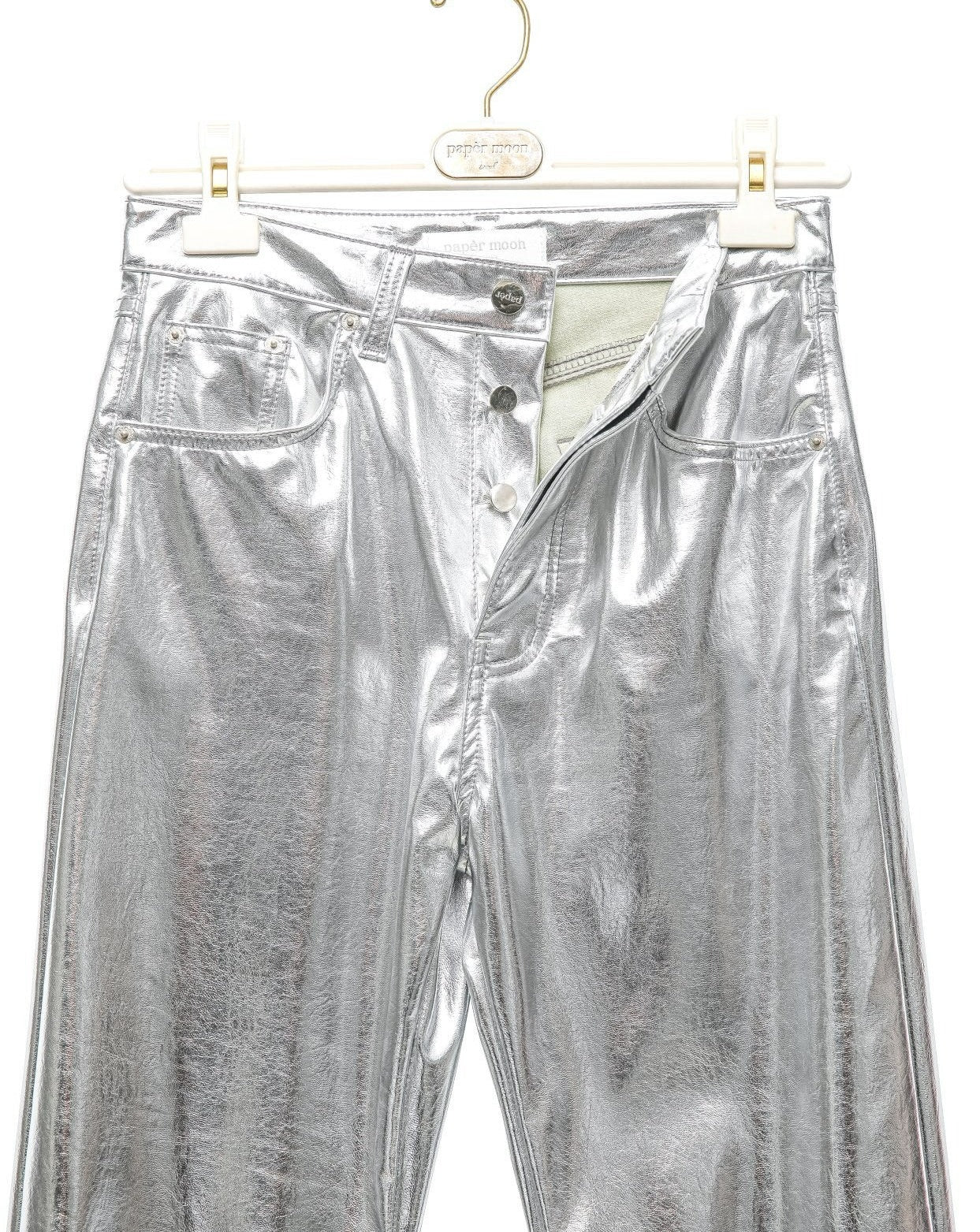 【即納】【PAPERMOON ペーパームーン】AW / Patent Vegan Leather Coated Straight Pants