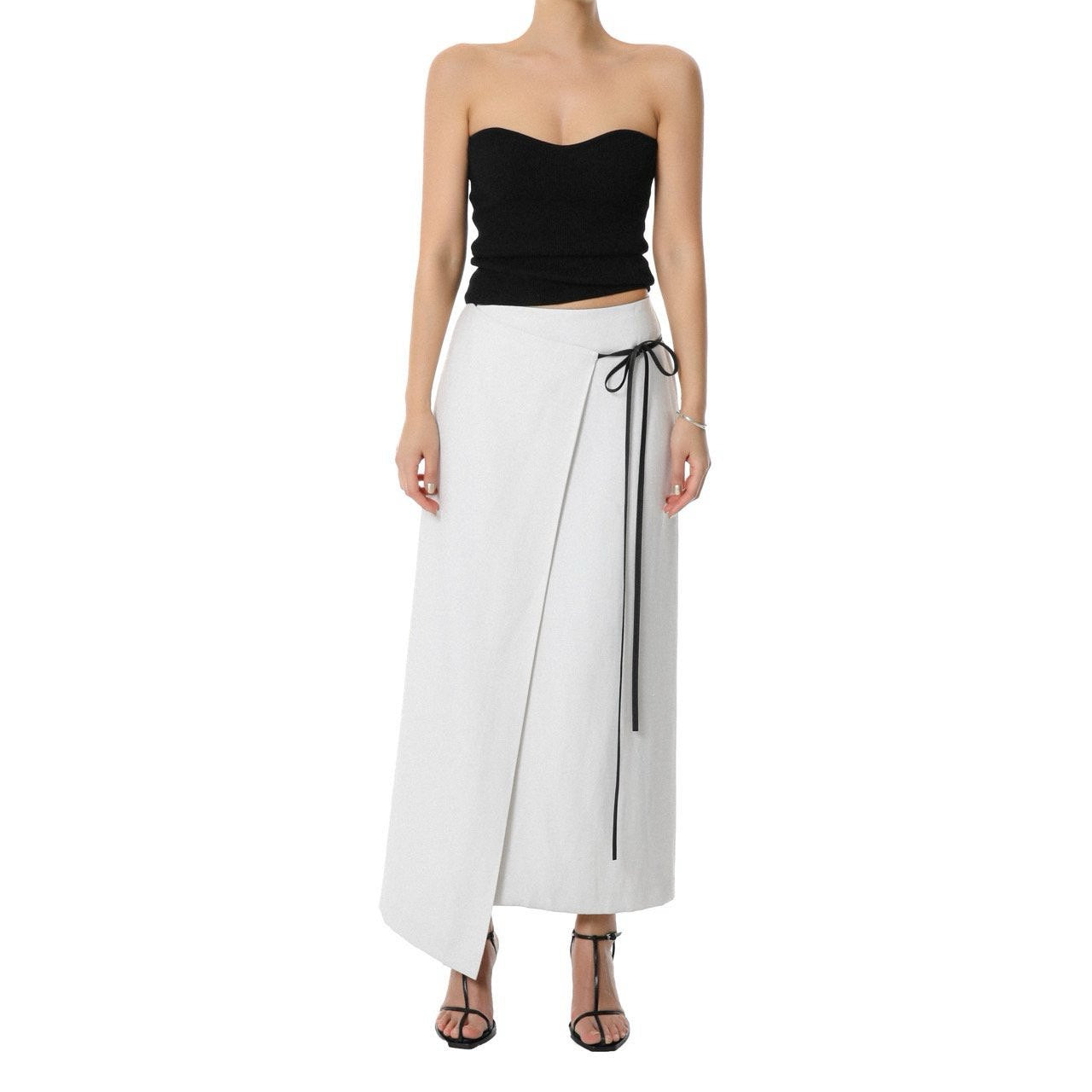 【PAPERMOON ペーパームーン】SS / Linen Wrap Pencil Maxi Skirt