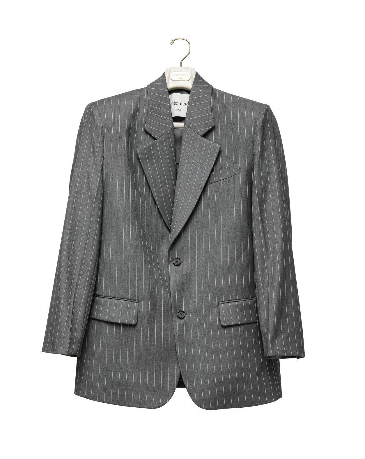 【PAPERMOON ペーパームーン】SS / Wide Pin Stripe Set Up Suit Single Blazer