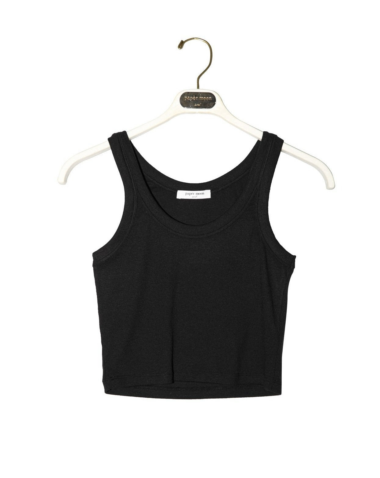 【PAPERMOON ペーパームーン】SS / Ribbed Cropped Tank Sleeveless Top