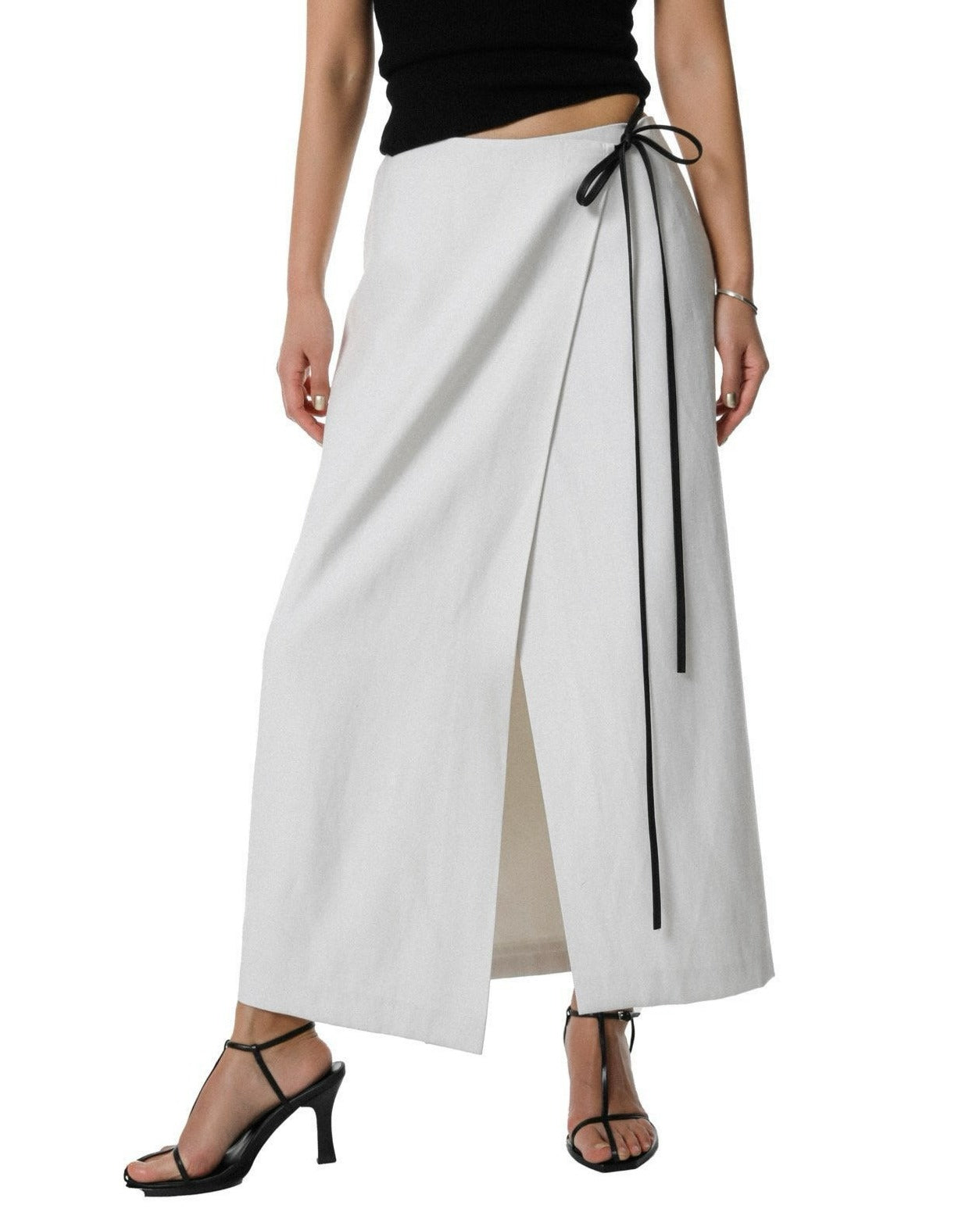 【PAPERMOON ペーパームーン】SS / Linen Wrap Pencil Maxi Skirt