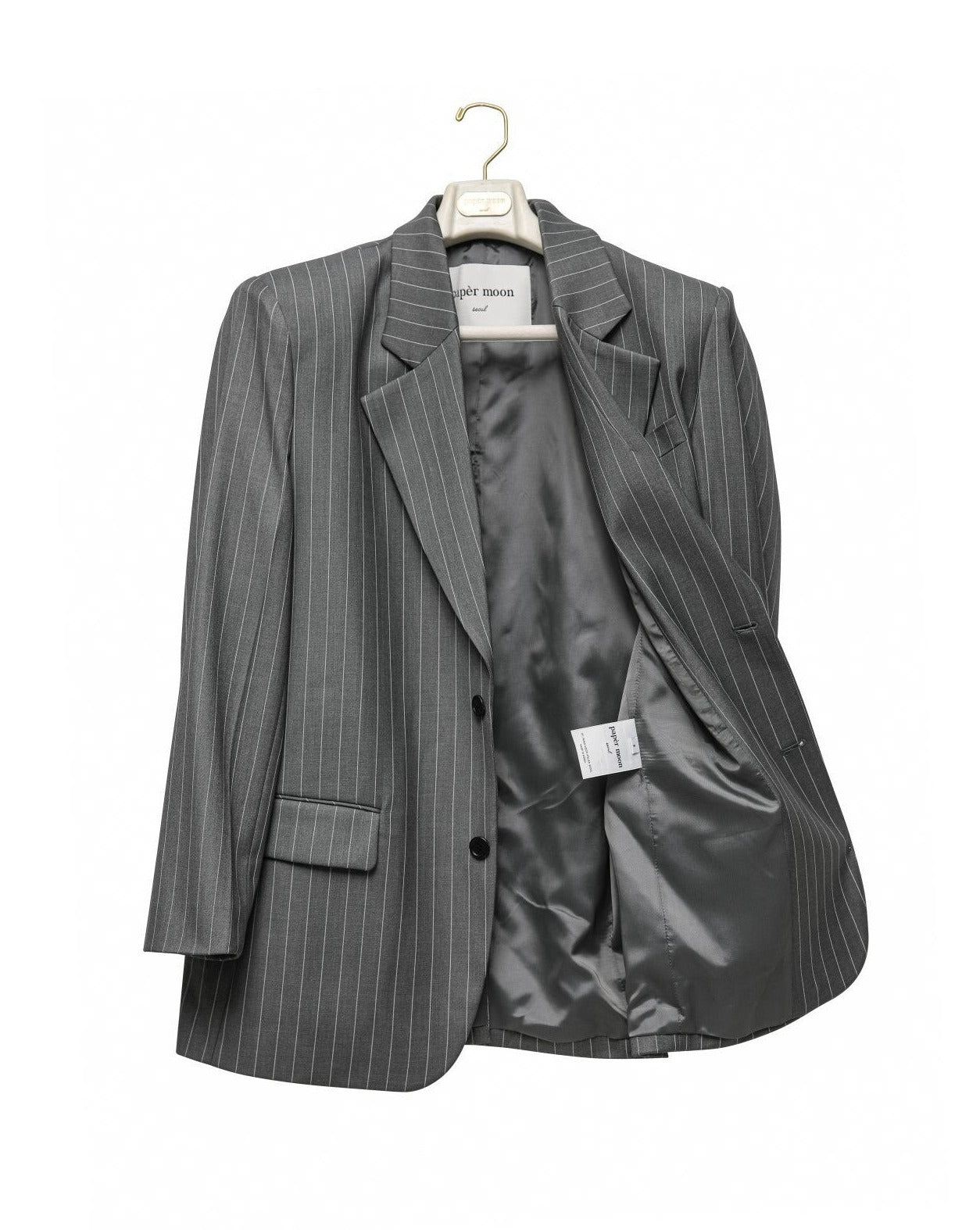 【PAPERMOON ペーパームーン】SS / Wide Pin Stripe Set Up Suit Single Blazer