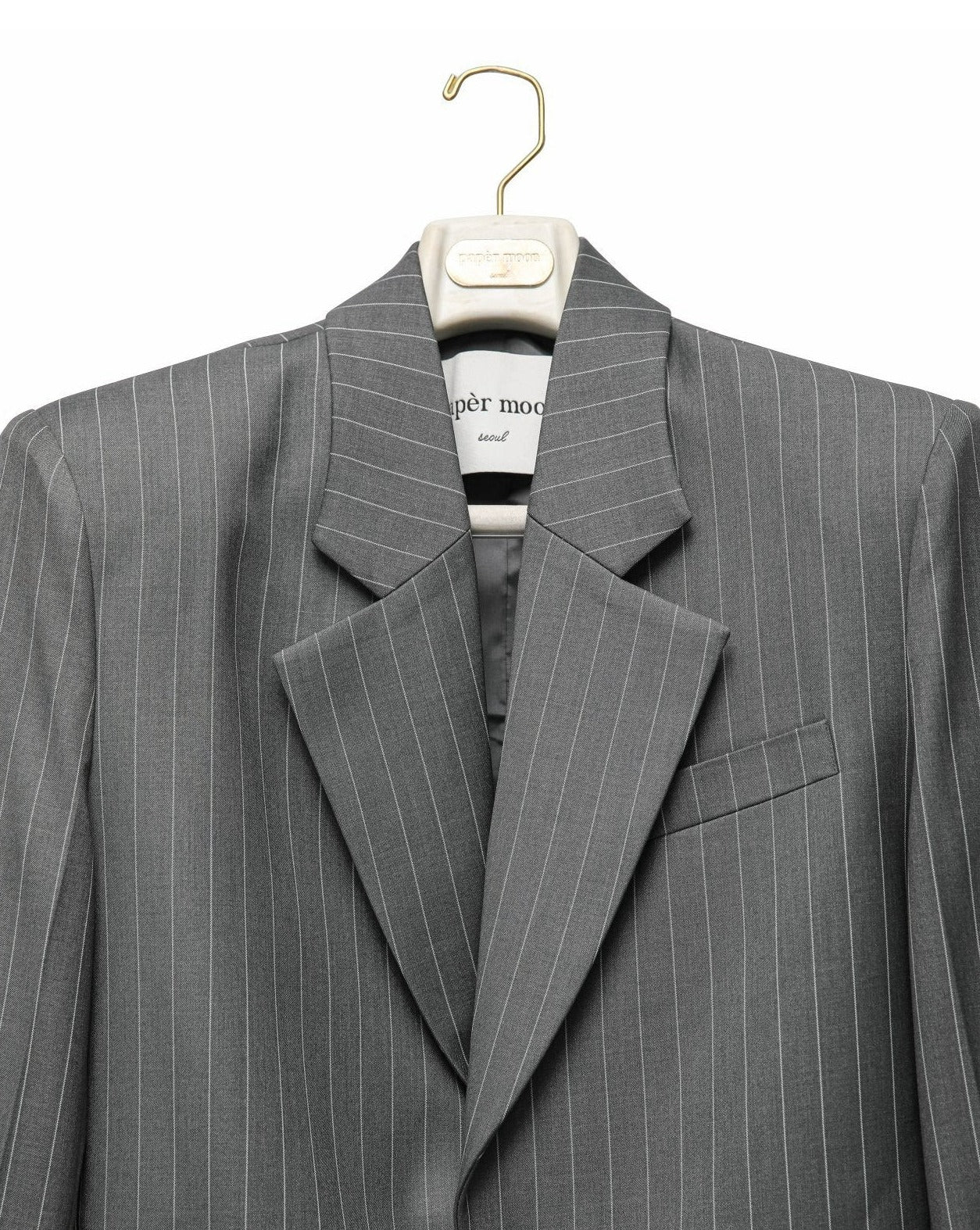 【PAPERMOON ペーパームーン】SS / Wide Pin Stripe Set Up Suit Single Blazer