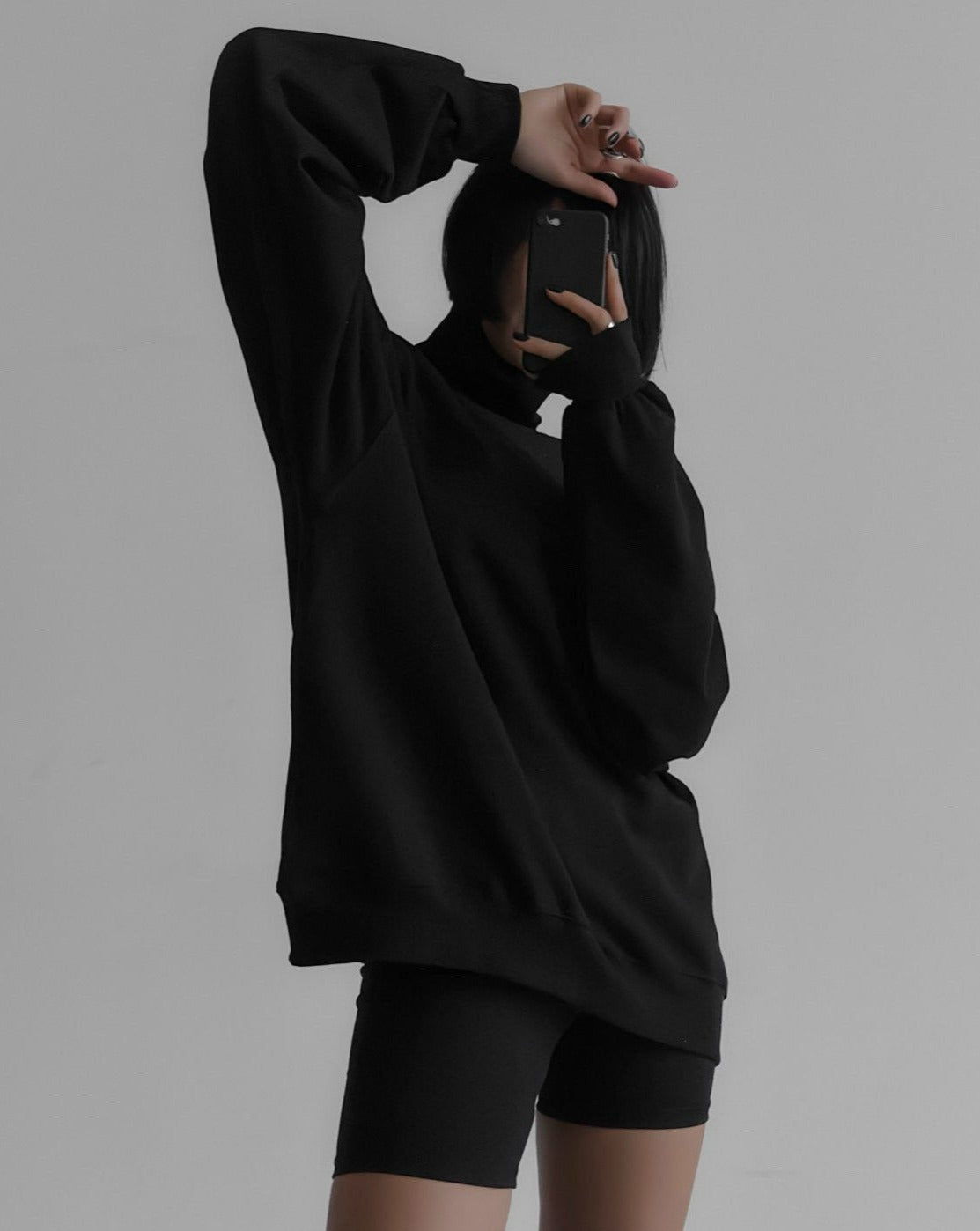 【即納】【PAPERMOON ペーパームーン】AW / Oversized Turtleneck Sweatshirt