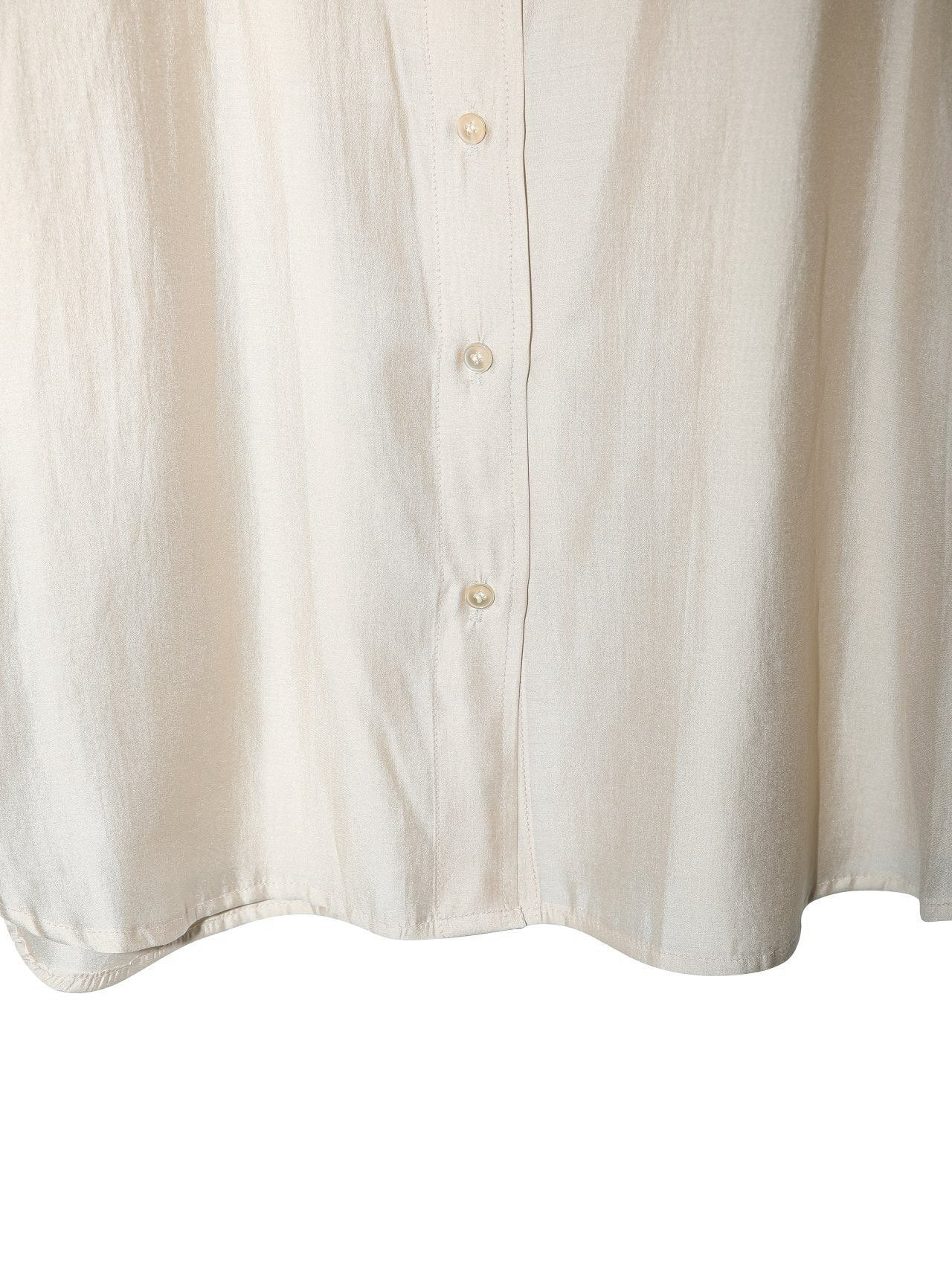 [PAPERMOON] SS / Sheer Silky Classic Button Down Shirt