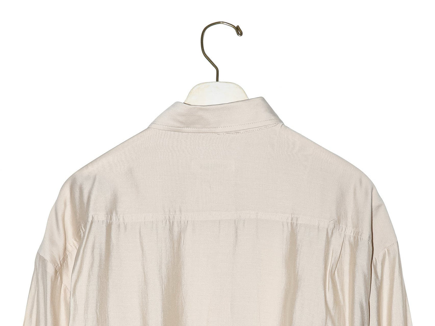 [PAPERMOON] SS / Sheer Silky Classic Button Down Shirt