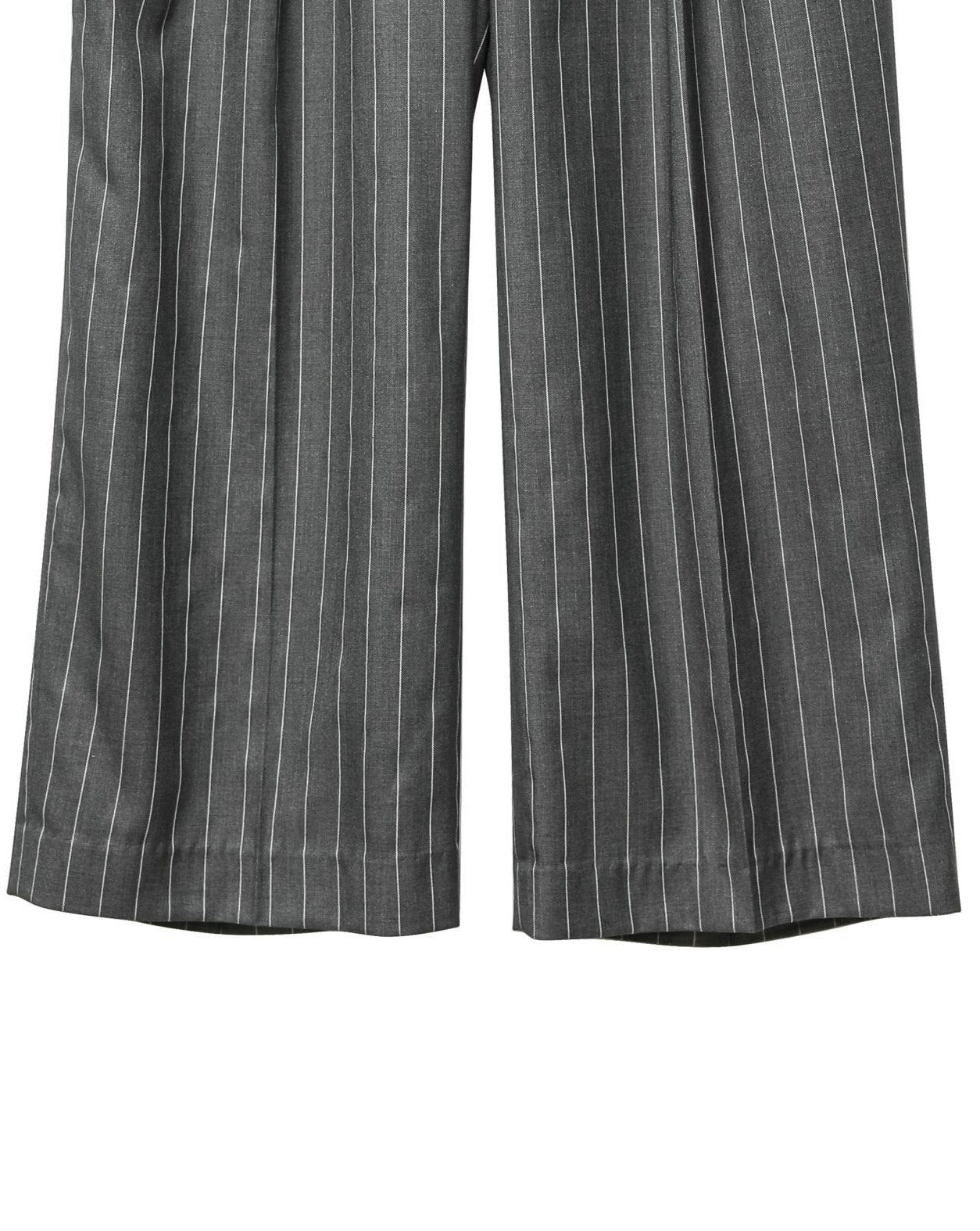 [PAPERMOON] SS / Wide Pin Stripe Set up Suit Pleated Trousers