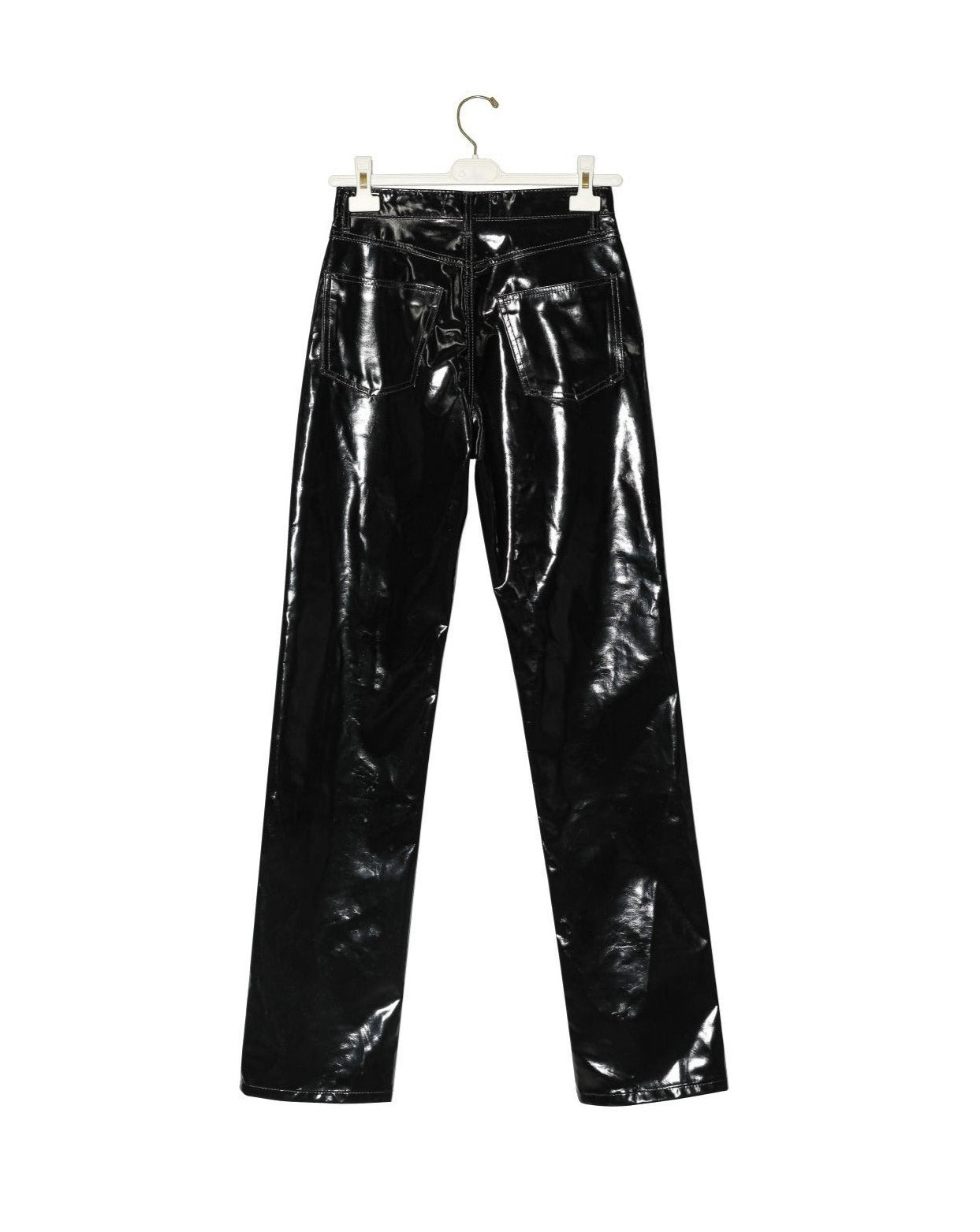 【即納】【PAPERMOON ペーパームーン】AW / Patent Vegan Leather Coated Straight Pants