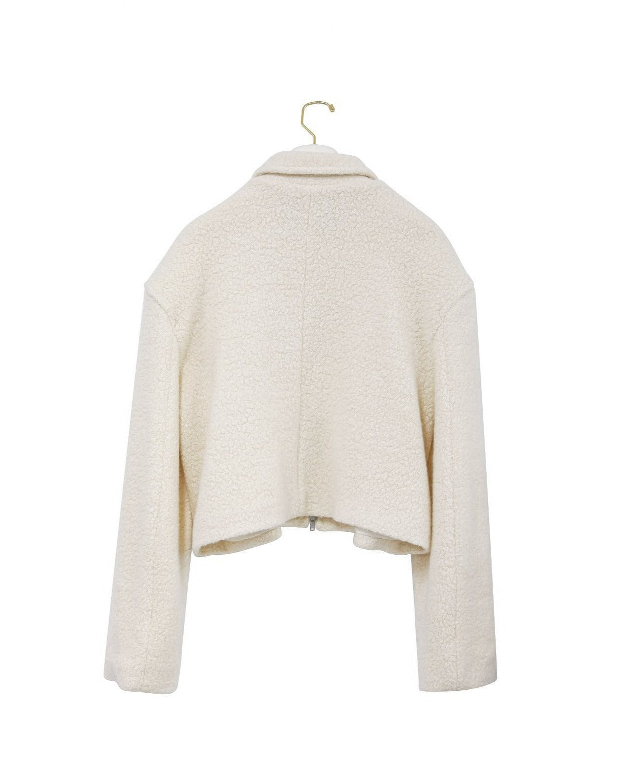 【即納】【PAPERMOON ペーパームーン】AW / Bouclé Alpaca Blend Wool Cropped Two Way Zipped Jacket