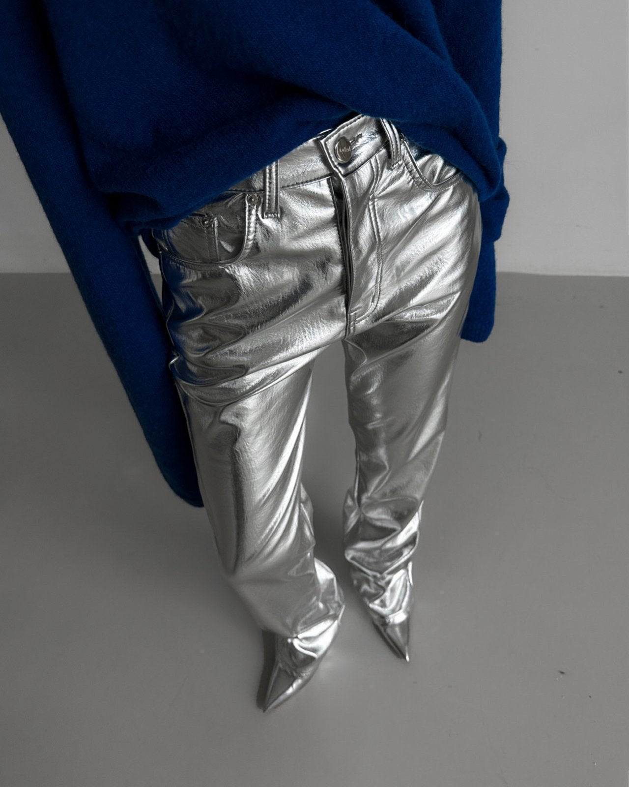 【即納】【PAPERMOON ペーパームーン】AW / Patent Vegan Leather Coated Straight Pants